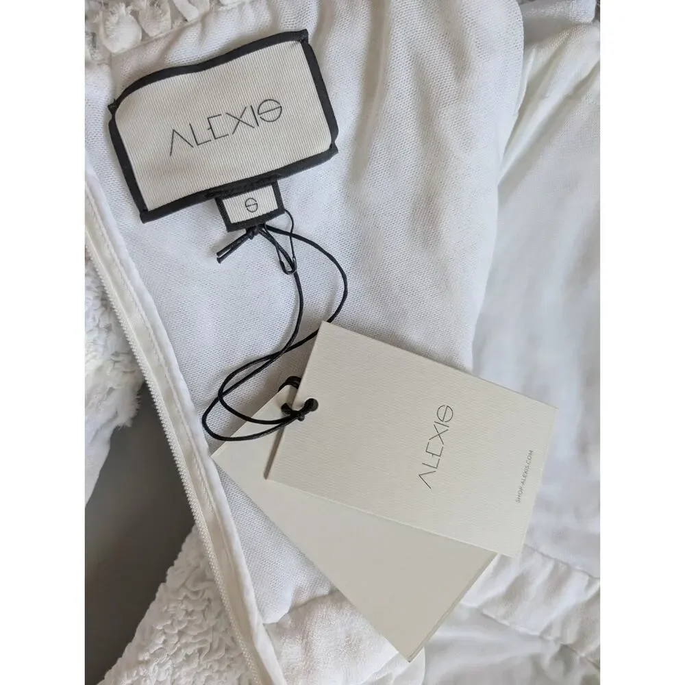NWT Alexis Guinevere Off-shoulder Smocked Maxi Dress Size S White #1B607